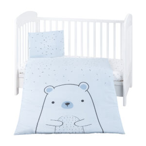 Бебешки спален комплект 3 части Bear with me Blue