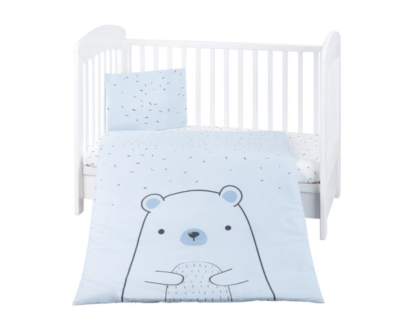Бебешки спален комплект 3 части Bear with me Blue