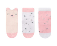 Бебешки чорапи с 3D уши Bear with me Pink 0-6м - Image 2