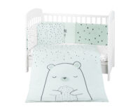 Бебешки спален комплект 6 части 60/120 Bear with me Mint