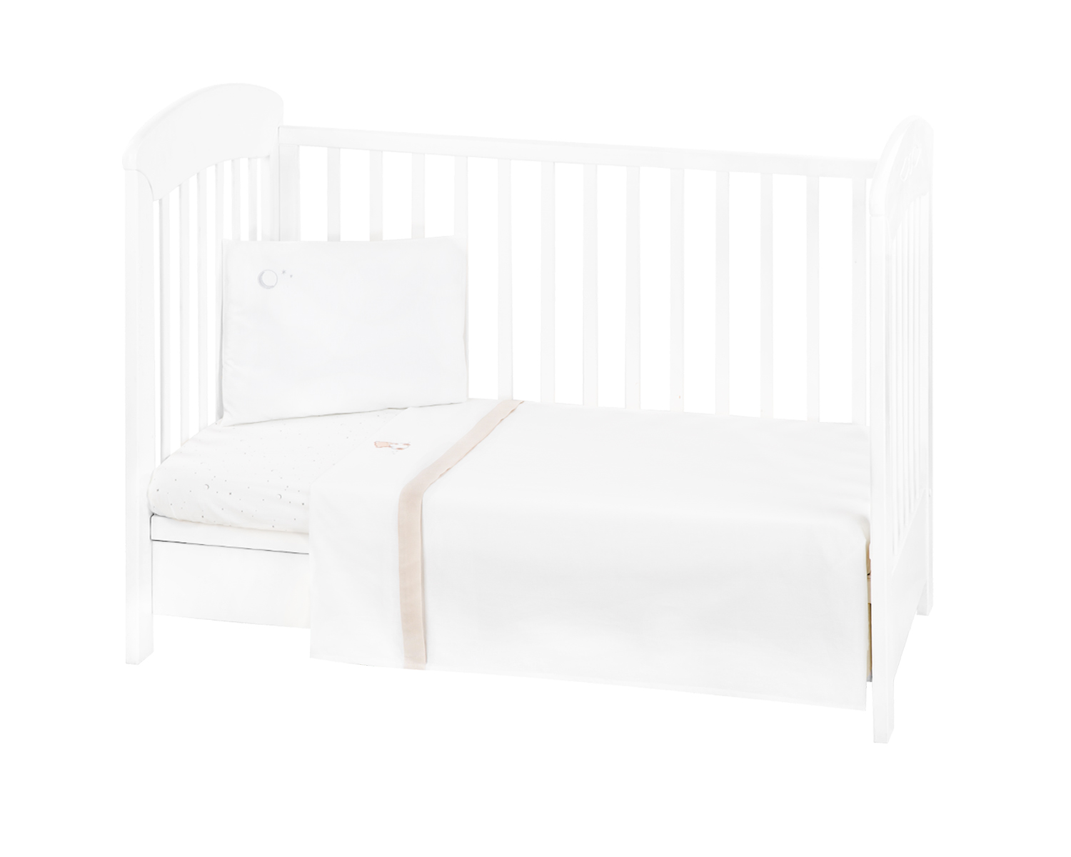 Бебешки спален комплект с бродерия 3 части EU Style 60/120 Dream Big Beige