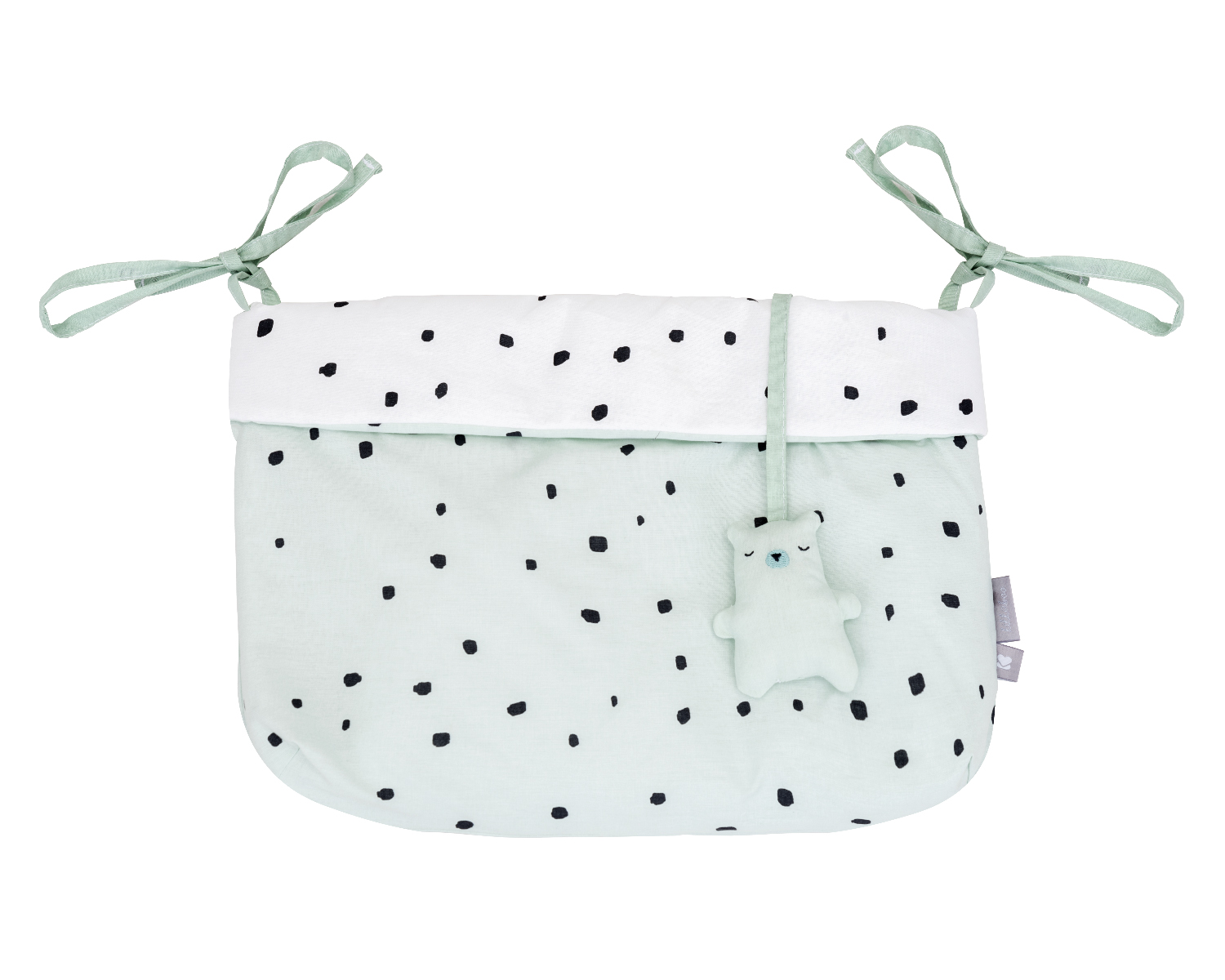 Кош за памперси с връзки Bear with me Mint