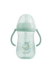 Чаша със силиконовa сламка 300мл Dino World Mint