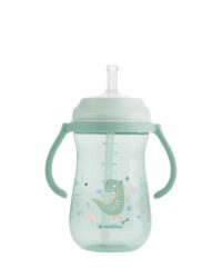 Чаша със силиконовa сламка 300мл Dino World Mint - Image 2