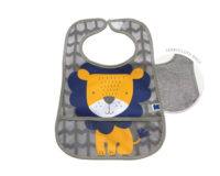 Лигавник с джоб непромокаем хавлиен 3бр. Lion Rhino Elephant - Image 2