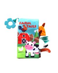 Образователна текстилна книжка с чесалка Farm tails