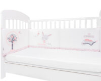 Обиколник с дунапрен Pink Bunny 180см