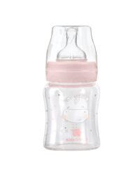 Шише стъклено 120мл Hippo Dreams Pink