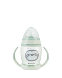 Чаша със силиконов накрайник 200мл Happy face Mint