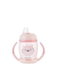 Чаша със силиконов накрайник 200мл Happy face Pink - Image 2
