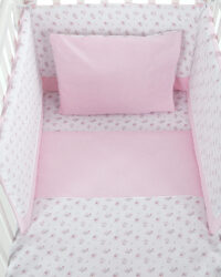 Бебешки спален комплект трико 5 части Pink Flowers 60/120 - Image 4