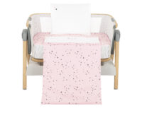 Бебешки спален комплект за мини-кошара 5ч Bear with me Pink