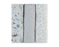 Комплект 3 бр муселинови пелени 100х100 см Dreamy Fields Grey