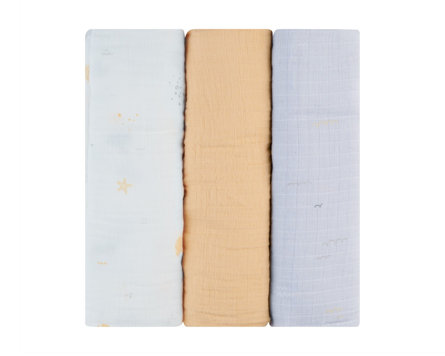 Комплект 3 бр муселинови пелени 100х100 см Seally Me