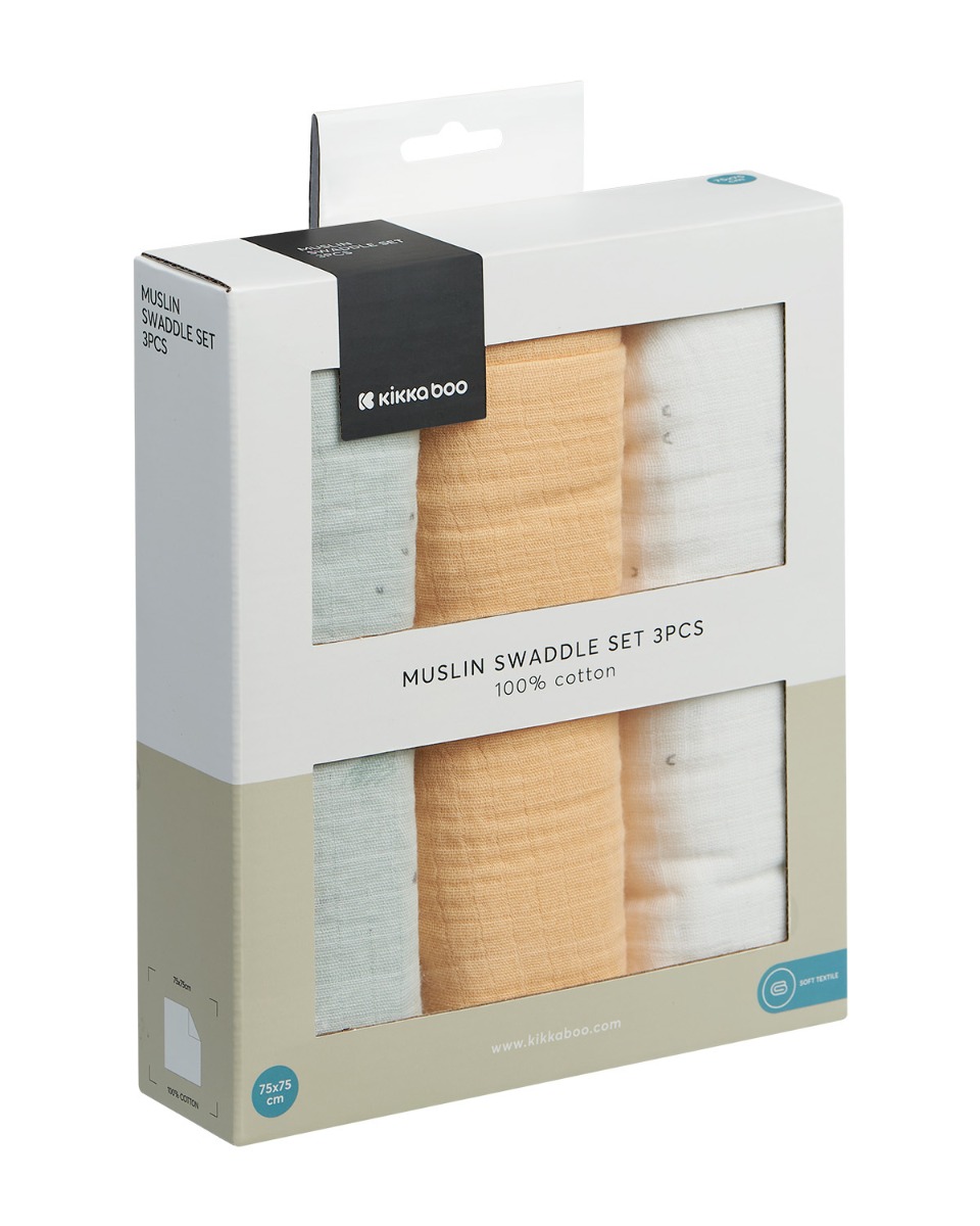 Комплект 3 бр муселинови пелени 75х75 см Sleepy Sheep - Image 2