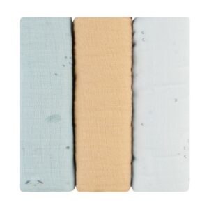 Комплект 3 бр муселинови пелени 75х75 см Sleepy Sheep