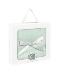 Лятно одеяло от муселин двупластово 100х100 см Leaves Mint - Image 2
