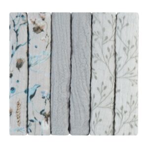 Комплект 6 бр муселинови кърпички 30х30 см Dreamy Fields Grey