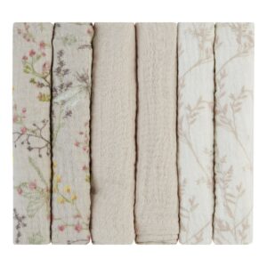 Комплект 6 бр муселинови кърпички 30х30 см Secret Garden Beige
