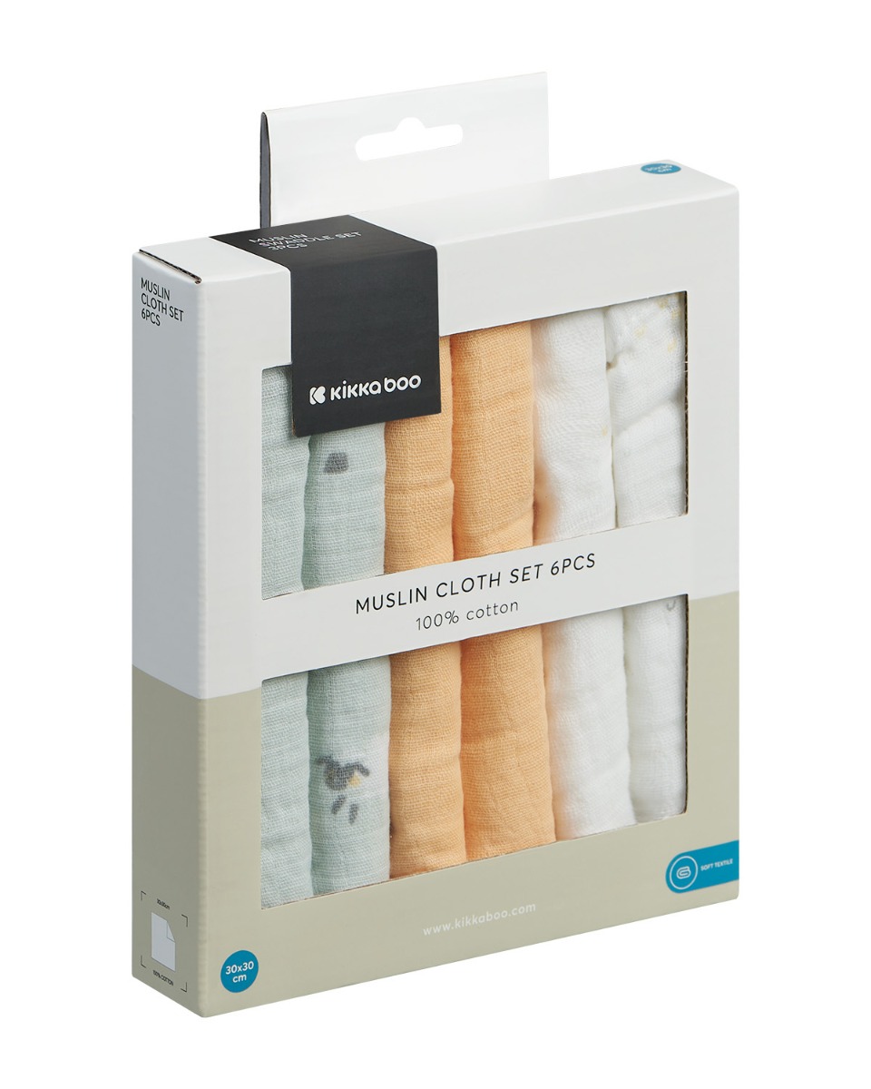 Комплект 6 бр муселинови кърпички 30х30 см Sleepy Sheep - Image 2
