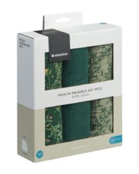 Комплект 3 бр муселинови пелени 75х75 см Secret Garden Green - Image 2