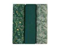 Комплект 3 бр муселинови пелени 100х100 см Secret Garden Green