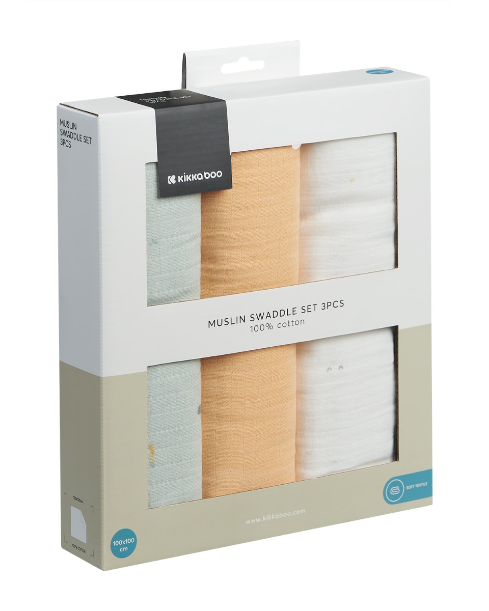 Комплект 3 бр муселинови пелени 100х100 см Sleepy Sheep - Image 2