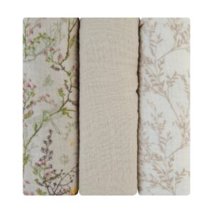 Комплект 3 бр муселинови пелени 75х75 см Secret Garden Beige