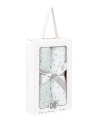 Комплект 2бр муселинови пелени 80х80 см Dots Blue - Image 2