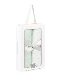 Комплект 2бр муселинови пелени 80х80 см Leaves Mint - Image 2