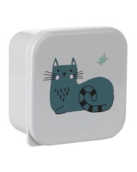 Кутии за храна 4 бр Kitty Cat Grey - Image 2