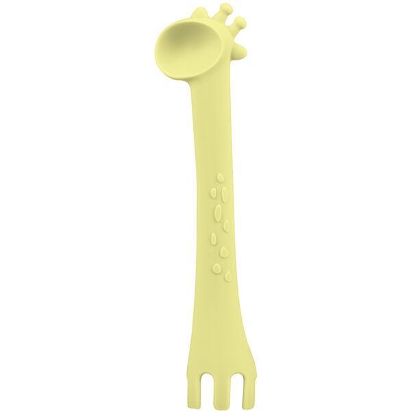 Лъжица силиконова Giraffe Yellow