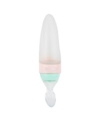 Шише силиконово с лъжичка 90мл. Comet Pink - Image 2