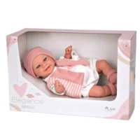 Смееща се кукла-бебе Софи в нежно розово, реално тегло - 35 см - Image 3