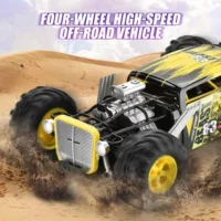 Детска кола 4х4 за каскади с RC управление 1:12, жълта - Image 3