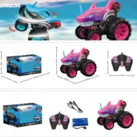 Офроуд джип с RC управление и 360° завъртане - розов - Image 4
