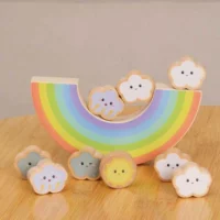 Дървена игра за баланс - цветна дъга - Image 3
