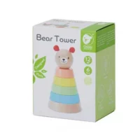 Дървена играчка - кула за нареждане-мече - Image 7