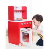 Дървена кухня за игра - червена - Image 4