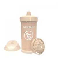 Детска чаша с шейкър Twistshake 360 мл 12+ месеца бежова