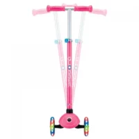 Детска тротинетка с 3 светещи колела GLOBBER PRIMO PLUS LIGHTS, розова - Image 4
