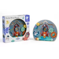 Интерактивна дървена детска играчка - Космическа ракета - Image 7