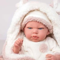 Кукла-бебе Анна с плюшено одеяло и аксесоари, реално тегло - 40 см - Image 2