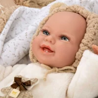 Кукла-бебе в гащеризон на мече с реално тегло - 35 см - Image 6