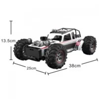 Състезателен джип с димен ефект, RC управление 1:10, бял - Image 2