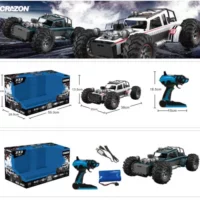 Състезателен джип с димен ефект, RC управление 1:10, бял - Image 3