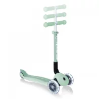 Сгъваема еко тротинетка с 3 колела GLOBBER JUNIOR FOLDABLE LIGHTS ECOLOGIC - цвят пистачио - Image 2