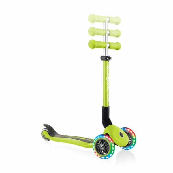 Сгъваема тротинетка със светещи колела, Globber Junior - 2+ г., зелена - Image 4