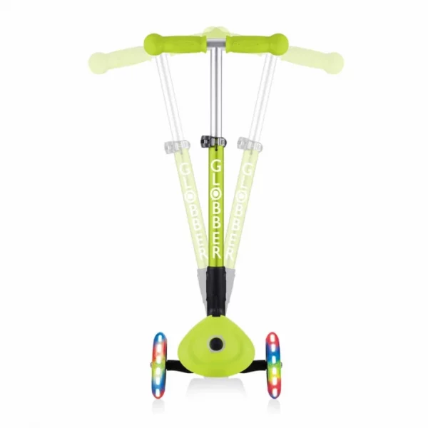 Сгъваема тротинетка със светещи колела, Globber Junior - 2+ г., зелена - Image 8