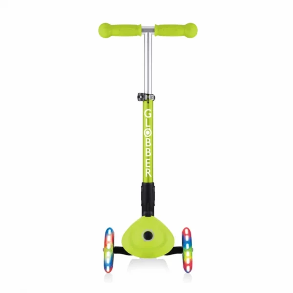 Сгъваема тротинетка със светещи колела, Globber Junior - 2+ г., зелена - Image 13